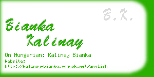 bianka kalinay business card